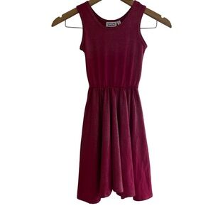 Dot Dot Smile | Hot Pink Metallic Dress